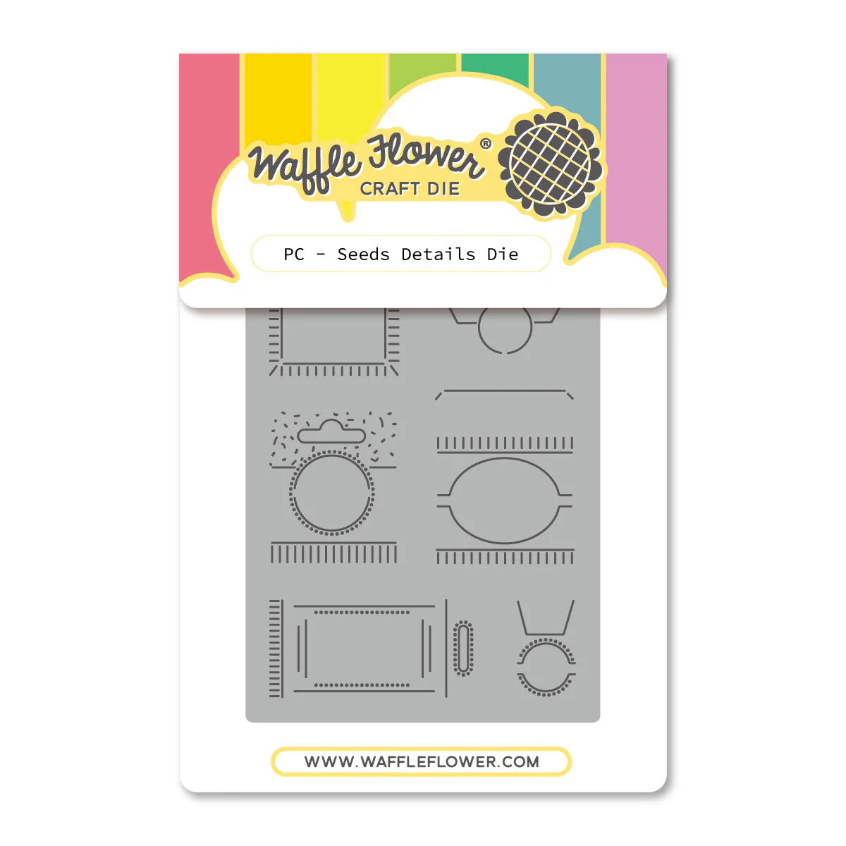 **NEW* - Waffle Flower - Postage Collage Seeds Details Die