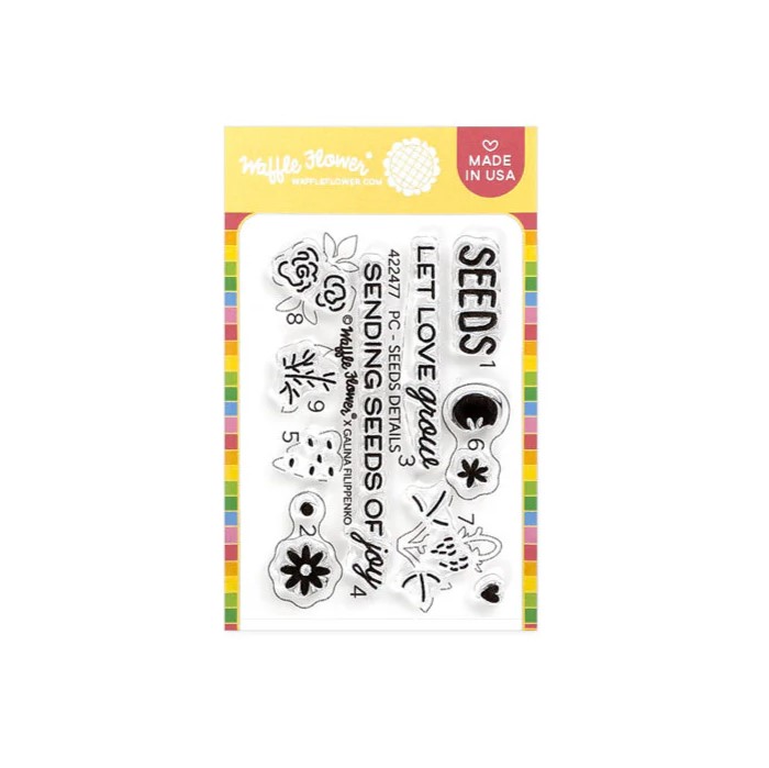 **NEW* - Waffle Flower - Postage Collage Seeds Details Stamp Set