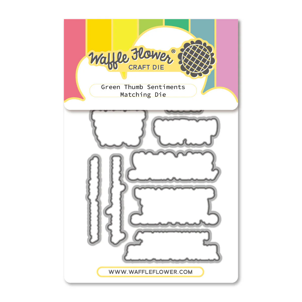 **NEW* - Waffle Flower - Green Thumb Sentiments Matching Die