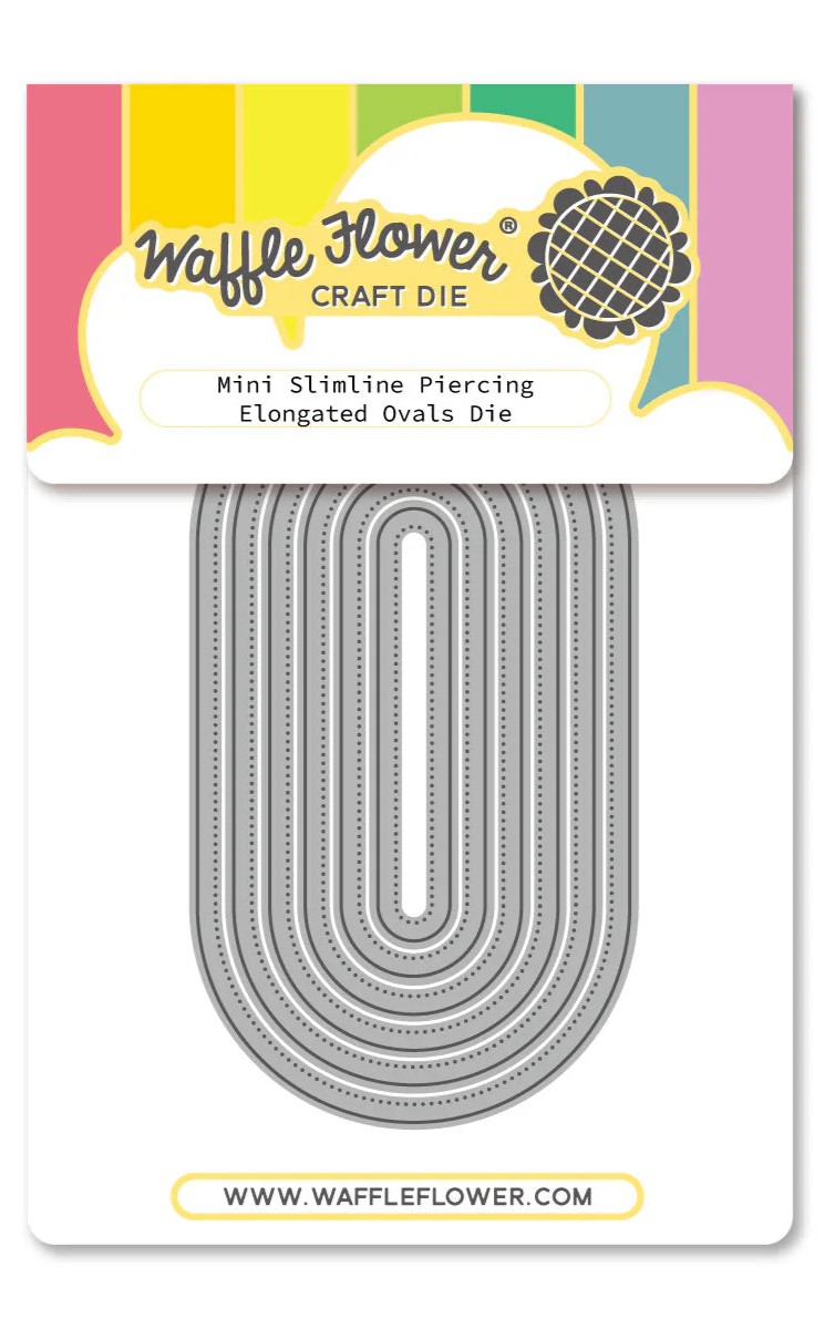 **NEW* - Waffle Flower - Mini Slimline Piercing Elongated Ovals Die