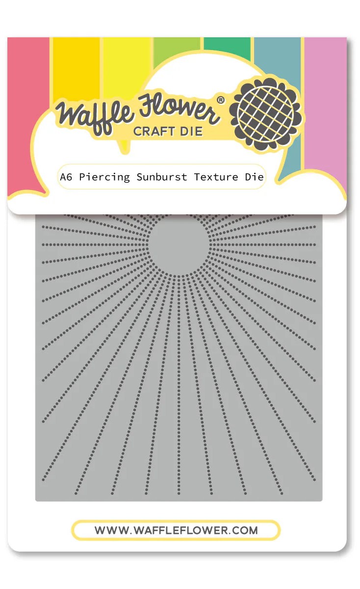 **NEW* - Waffle Flower - A6 Piercing Sunburst Texture Die