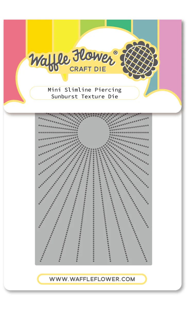 **NEW* - Waffle Flower - Mini Slimline Piercing Sunburst Texture Die