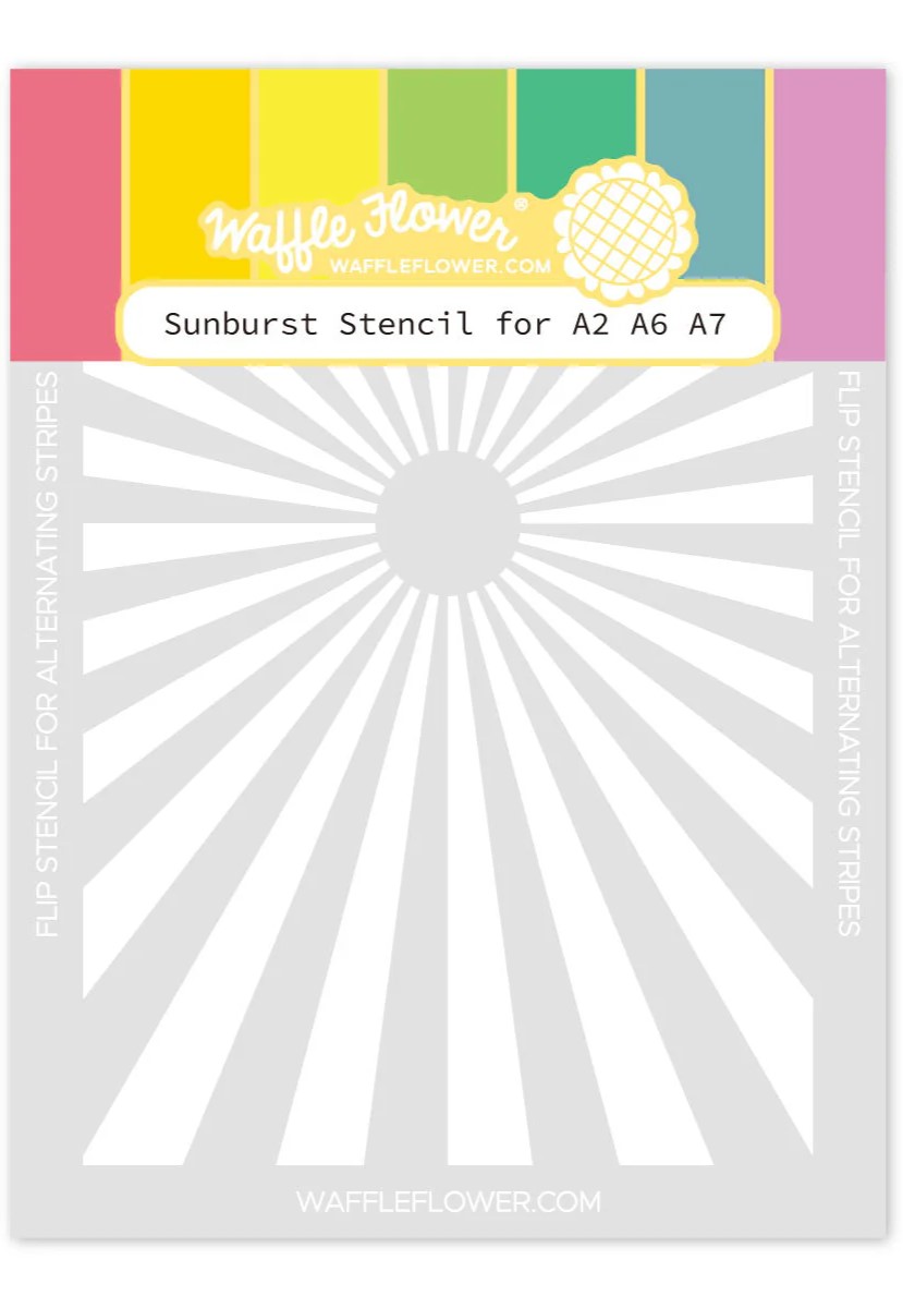 **NEW* - Waffle Flower - Sunburst Stencil for A2 A6 A7