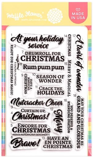 **NEW* - Waffle Flower - Nutcracker Sentiments Stamp Set