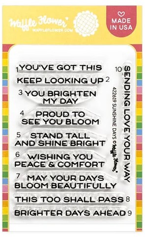 *NEW* - Waffle Flower - Sunshine Days Sentiments Stamp Set
