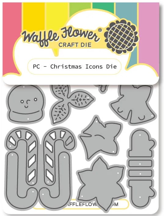 **NEW* - Waffle Flower - Postage Collage Christmas Icons Die