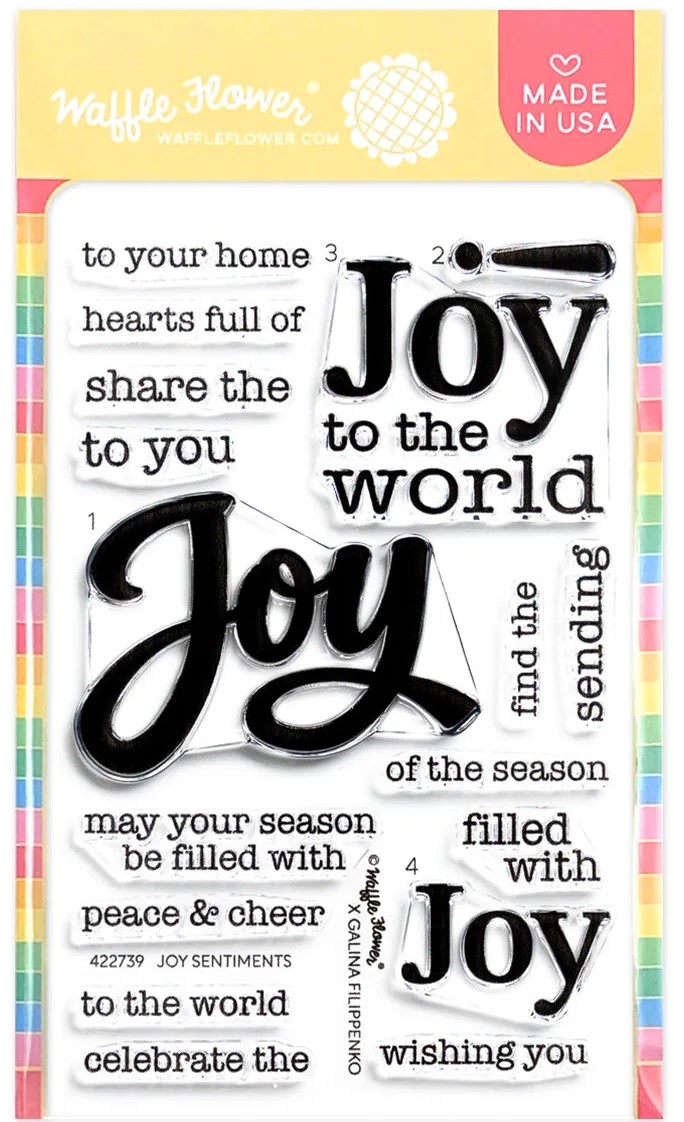 **NEW* - Waffle Flower - Joy Sentiments Stamp Set