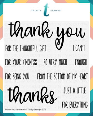 Trinity Stamps - Thank you Senti-mini Stamp Set (4x4)