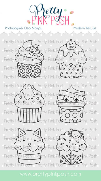 Pretty Pink Posh - Halloween Cupcakes Stamp Set