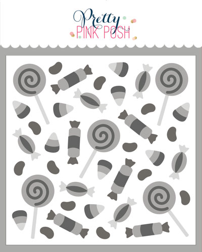 Pretty Pink Posh - Layered Candy Treats Stencil (4 Lyr)