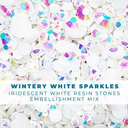 Trinity Stamps - Wintery White Sparkles Rhinestone Embellishment Mix