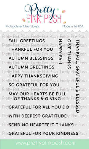 Pretty Pink Posh - Sentiment Strips: Fall Stamp Set