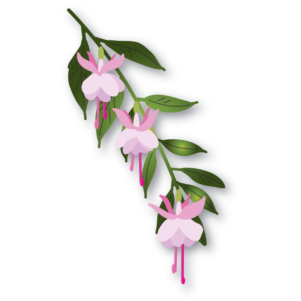 *NEW* - Memory Box - Little Fuchsia Flower Trio and Branch craft die