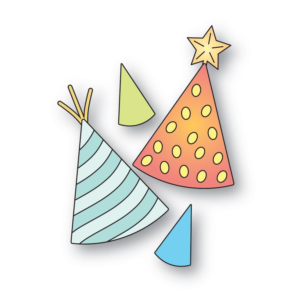 **NEW* - Memory Box - Birthday Party Hats craft die