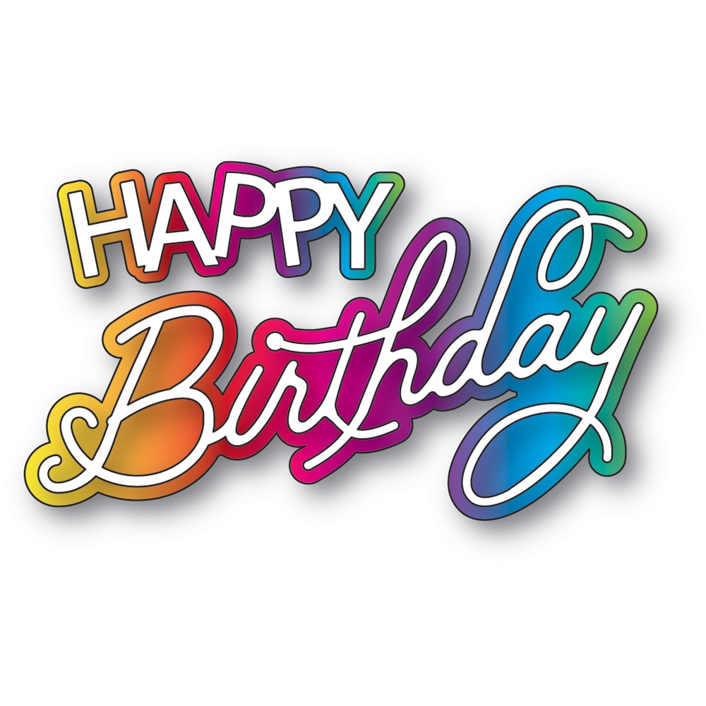 **NEW* - Memory Box - Happy Birthday Celebration Script craft die