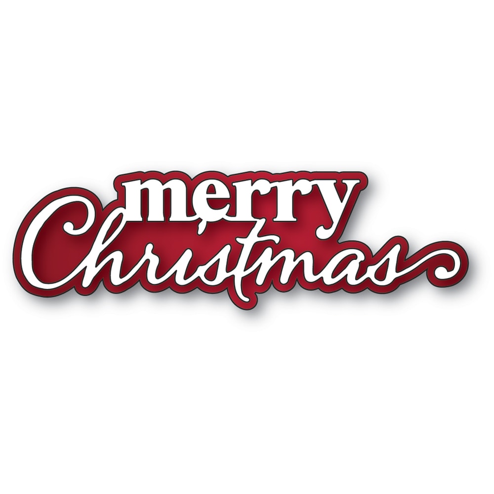 Memory Box - Merry Christmas Stylish Script craft die