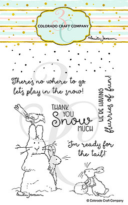 Colorado Craft Company - Anita Jeram~Flurries Of Fun 4 x 6 Clear Stamps