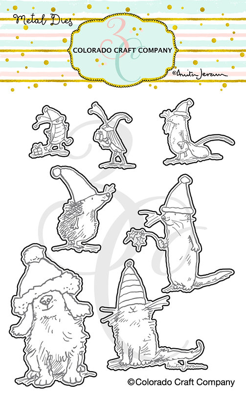 Colorado Craft Company - Anita Jeram~Christmas Hats Die