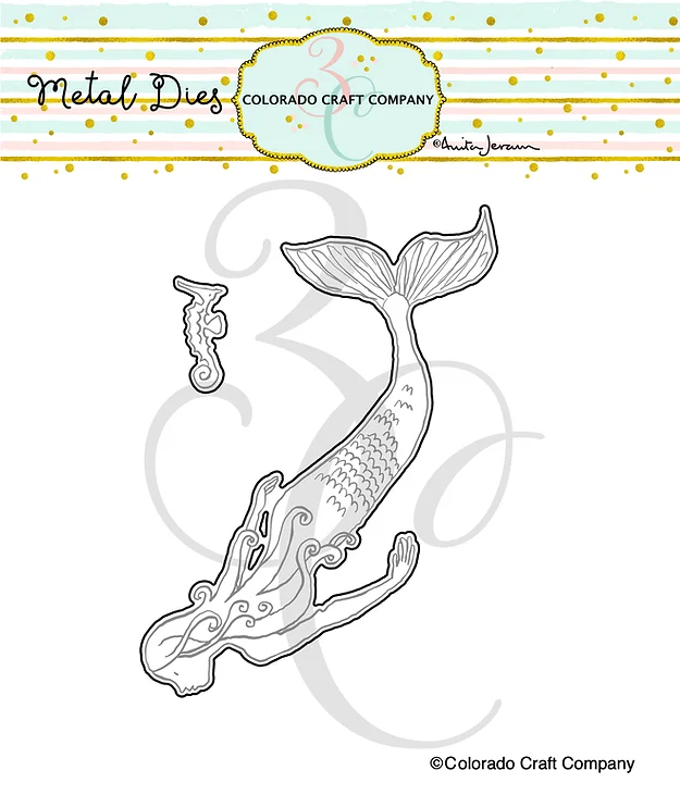 Colorado Craft Company - Anita Jeram ~ Mermaid & Seahorses Dies