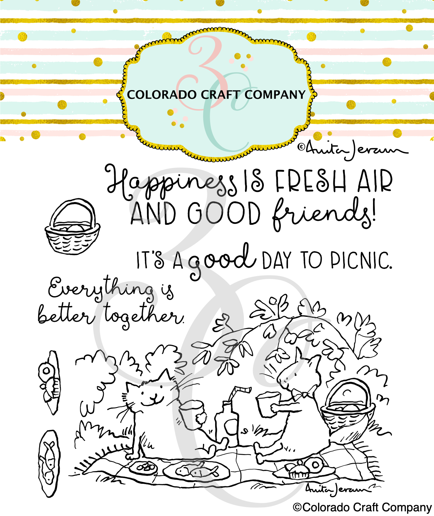 Colorado Craft Company -  Anita Jeram~Picnic Cats