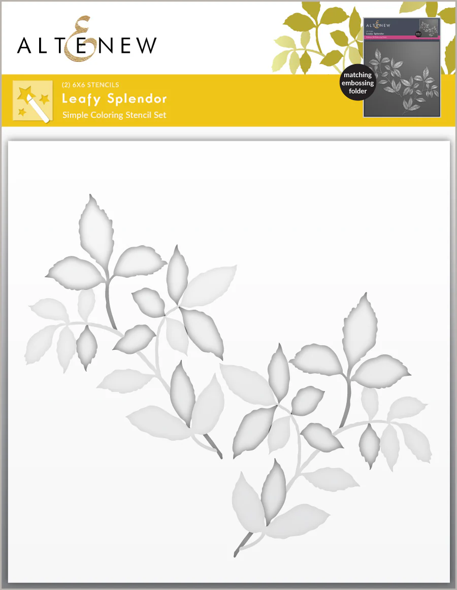 Altenew - Leafy Splendor Simple Coloring Stencil Set (2 in 1)