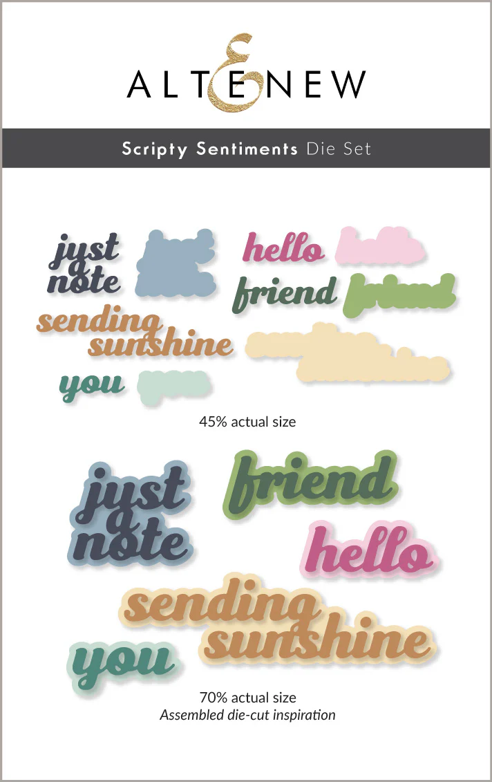 Altenew - Scripty Sentiments Die Set