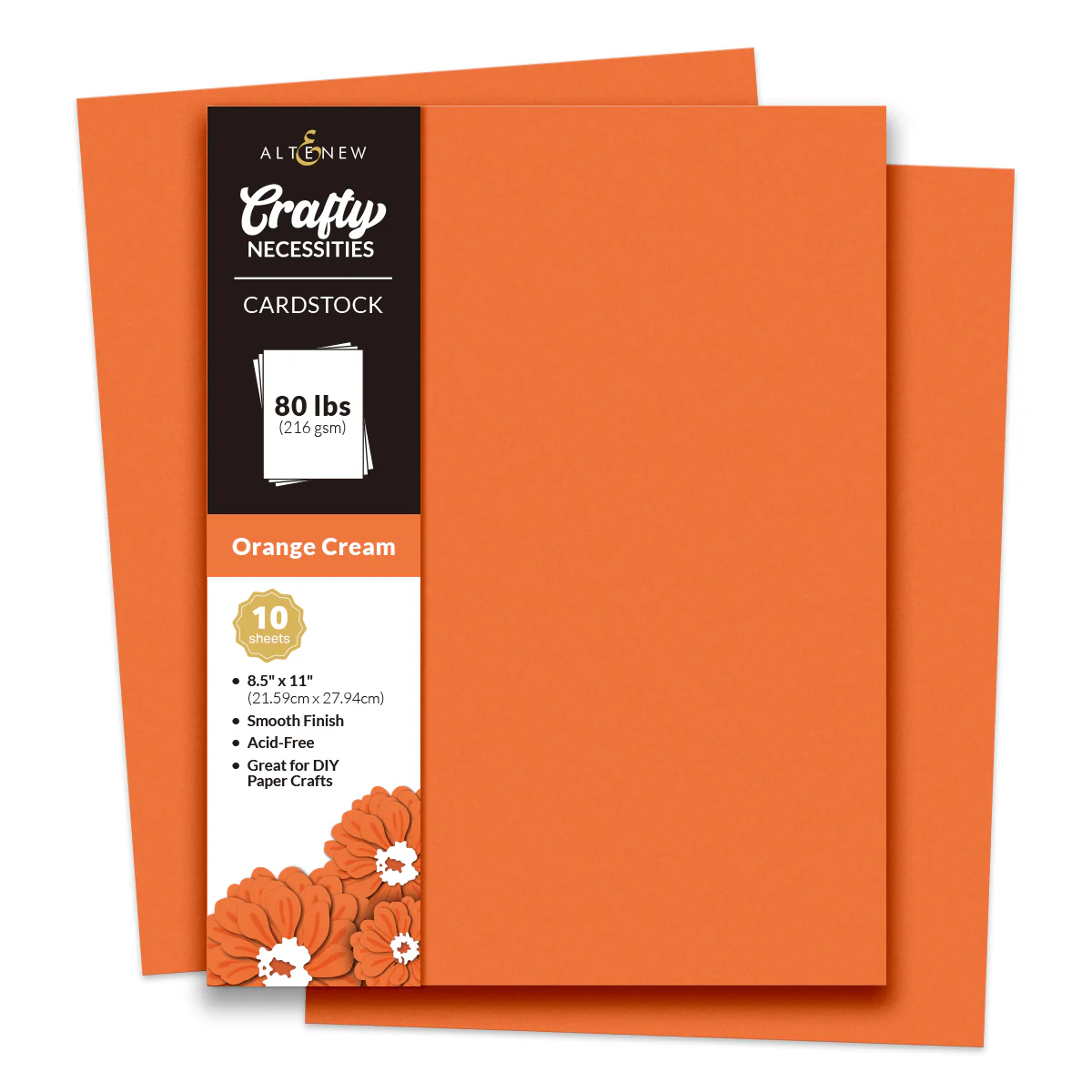 Altenew - Crafty Necessities: Orange Cream Cardstock (10 sheets/set)