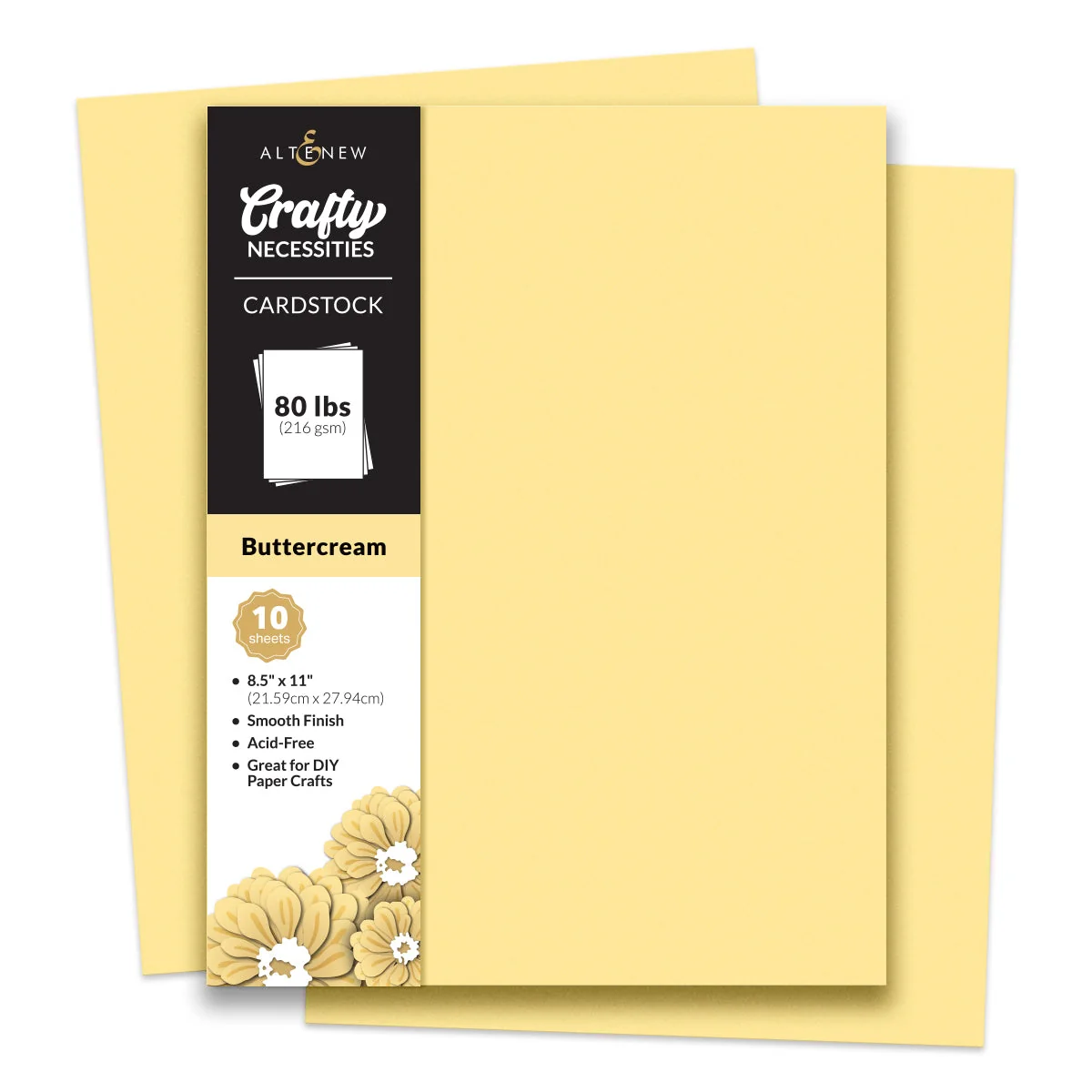 **NEW* - Altenew - Crafty Necessities: Buttercream Cardstock (10 sheets/set)