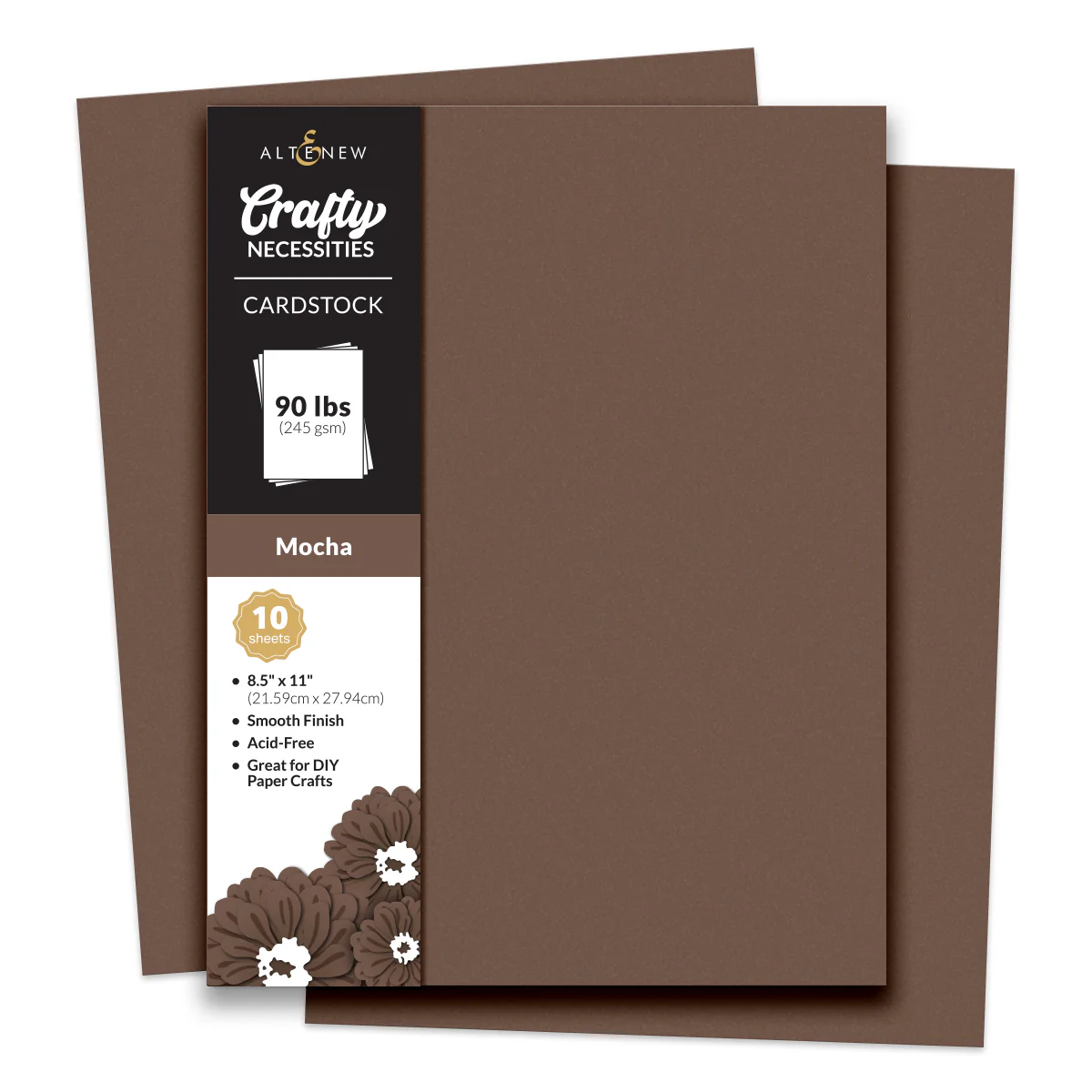 Altenew - Crafty Necessities: Mocha Cardstock (10 sheets/set)