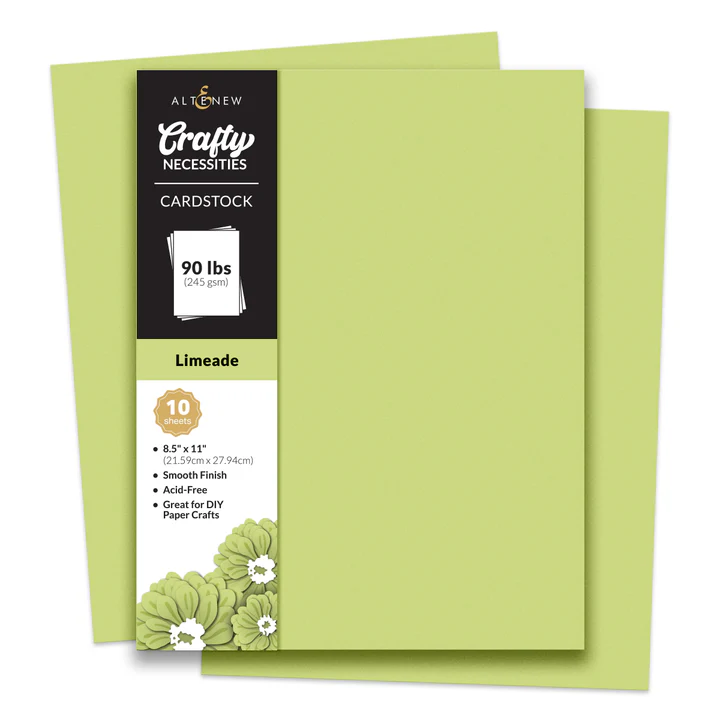 Altenew - Crafty Necessities: Limeade Cardstock (10 sheets/set)