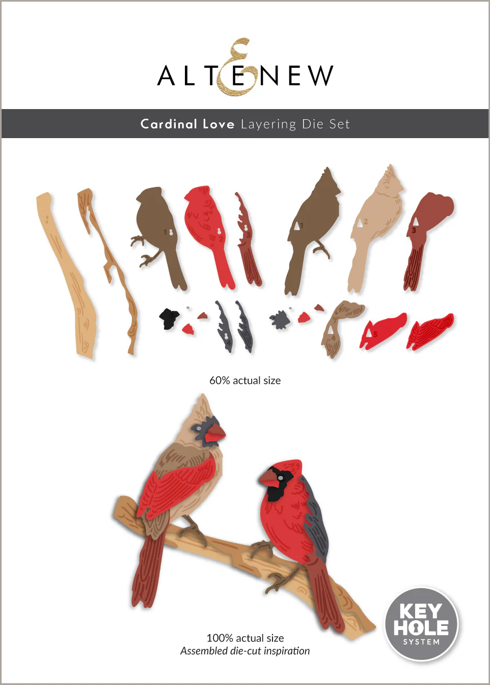 Altenew - Cardinal Love Layering Die Set
