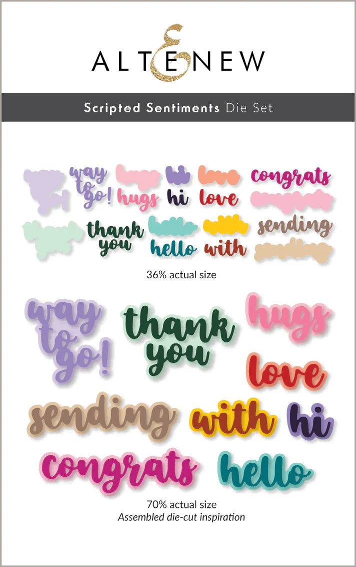 Altenew - Scripted Sentiments Die Set