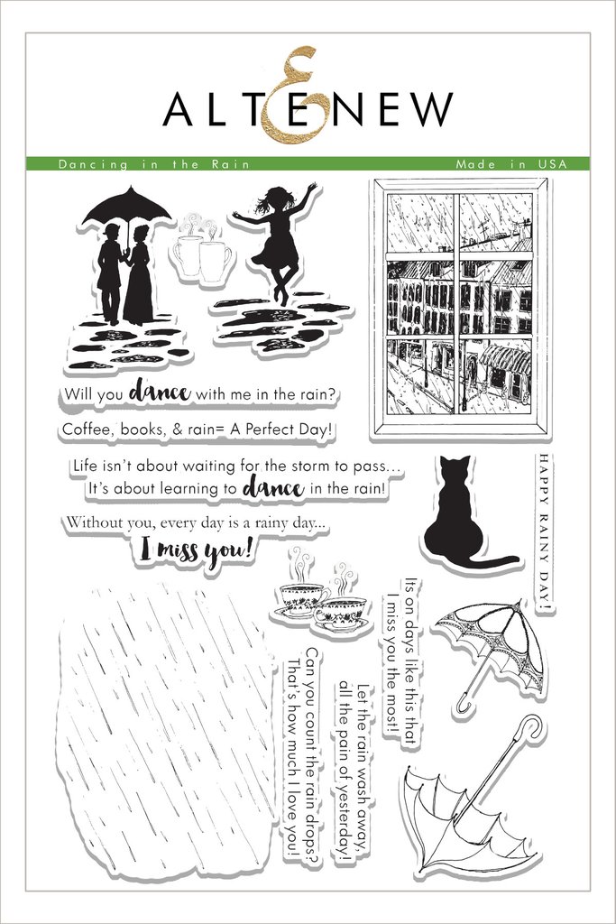 Altenew - Dancing In The Rain Stamp Set