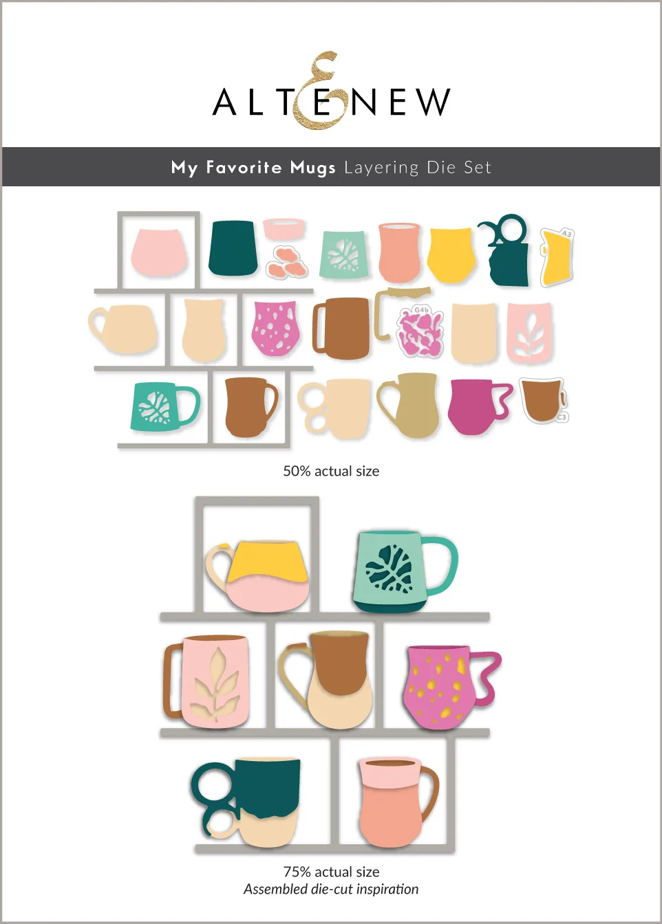 **NEW* - Altenew - My Favorite Mugs Layering Die Set