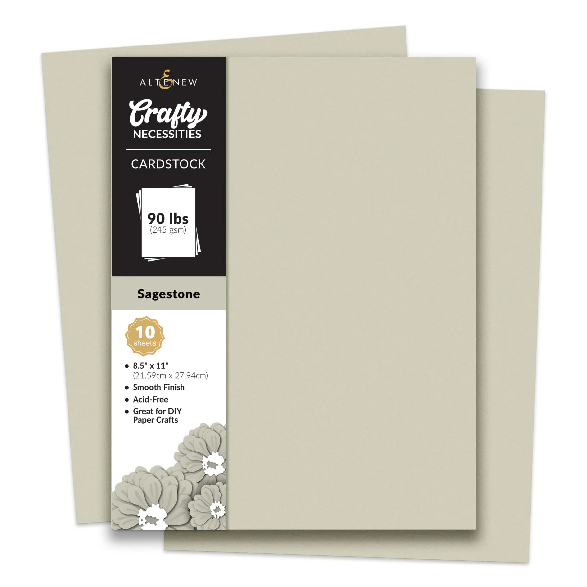 Altenew - Crafty Necessities: Sagestone Cardstock (10 sheets/set)