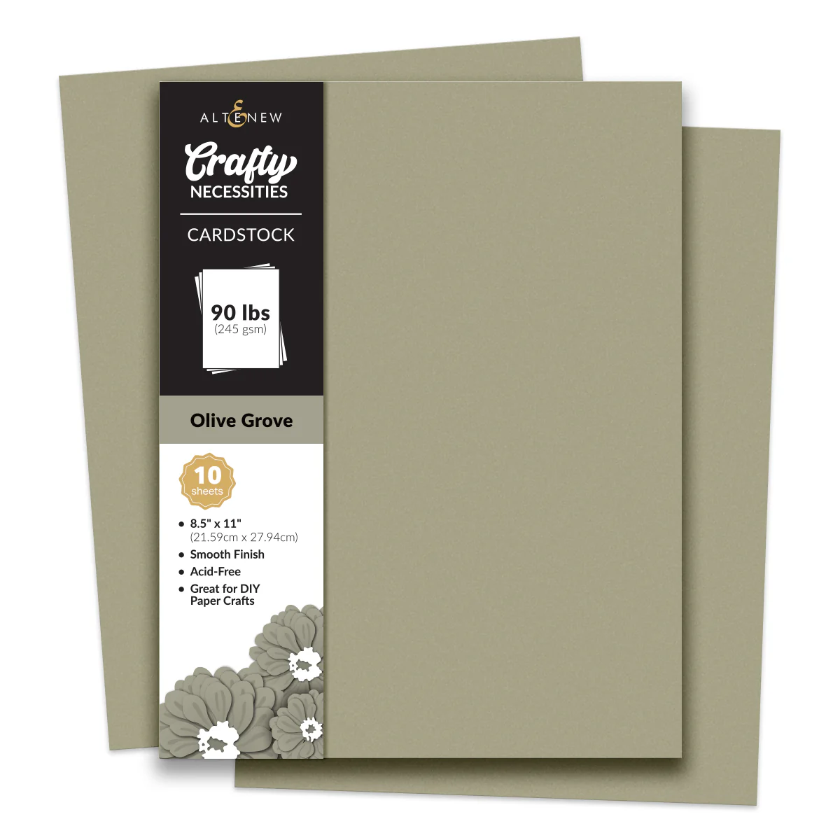 Altenew - Crafty Necessities: Olive Grove Cardstock (10 sheets/set)