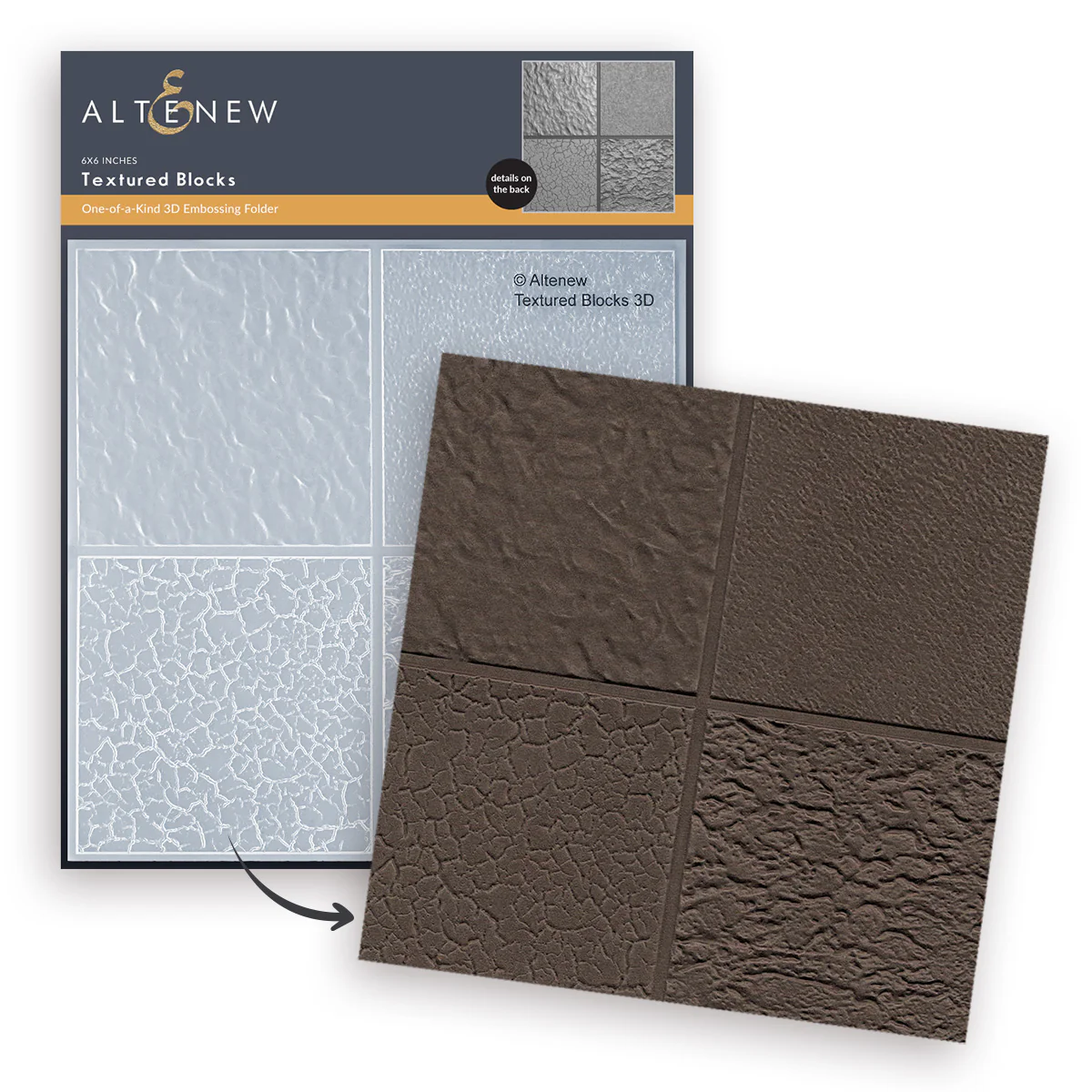 Altenew - Textured Blocks 3D Embossing Folder