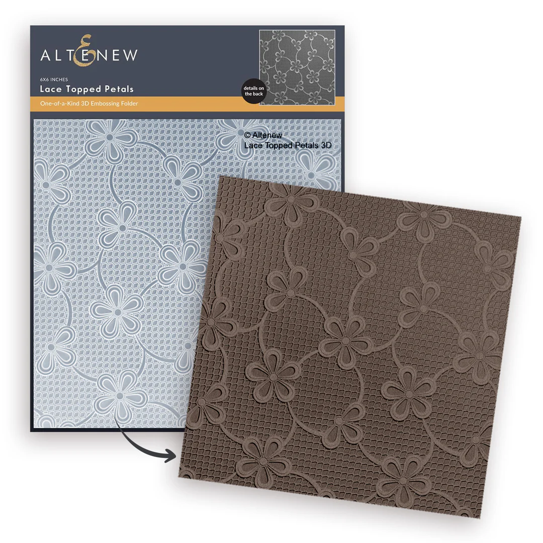 **NEW* - Altenew - Lace Topped Petals 3D Embossing Folder