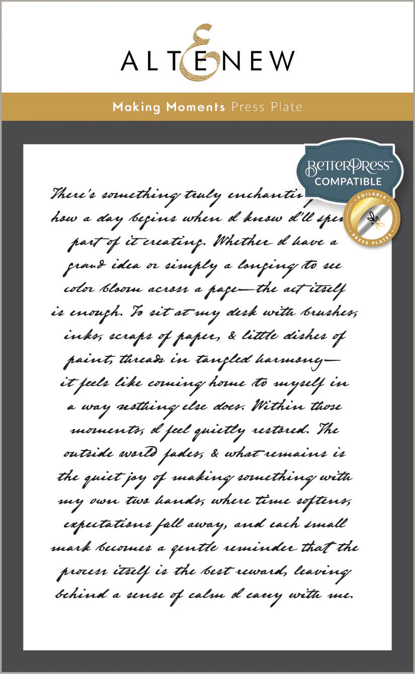 **NEW* - Altenew - Making Moments Press Plate