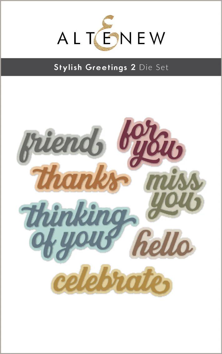 **NEW* - Altenew - Stylish Greetings 2 Die Set