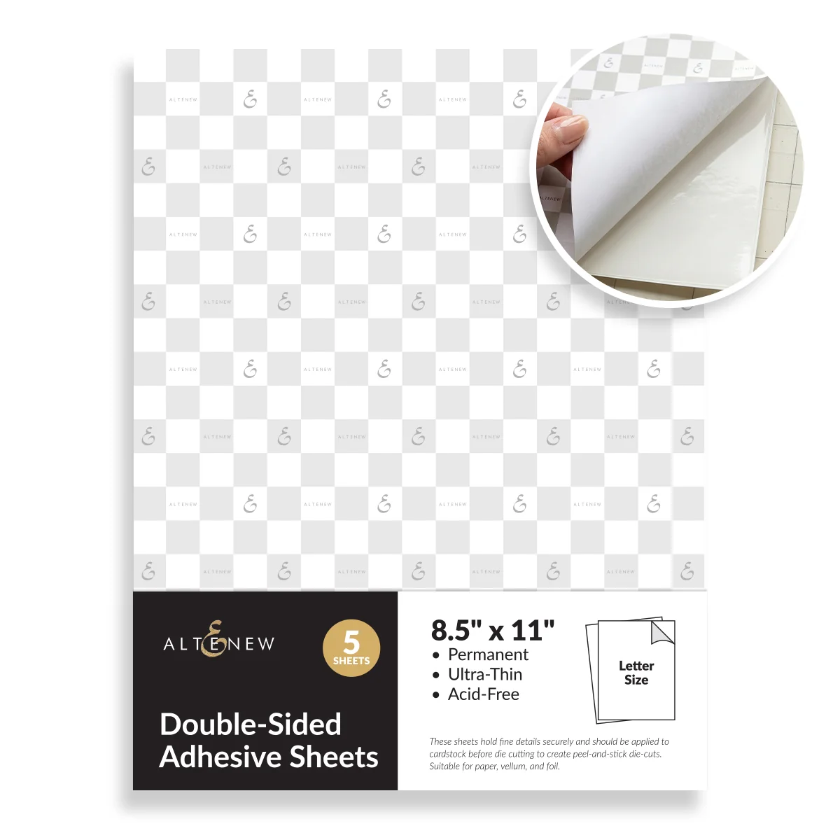 **NEW* - Altenew - Double-sided Adhesive Sheets - 8.5" x 11" (5 sheets/set)