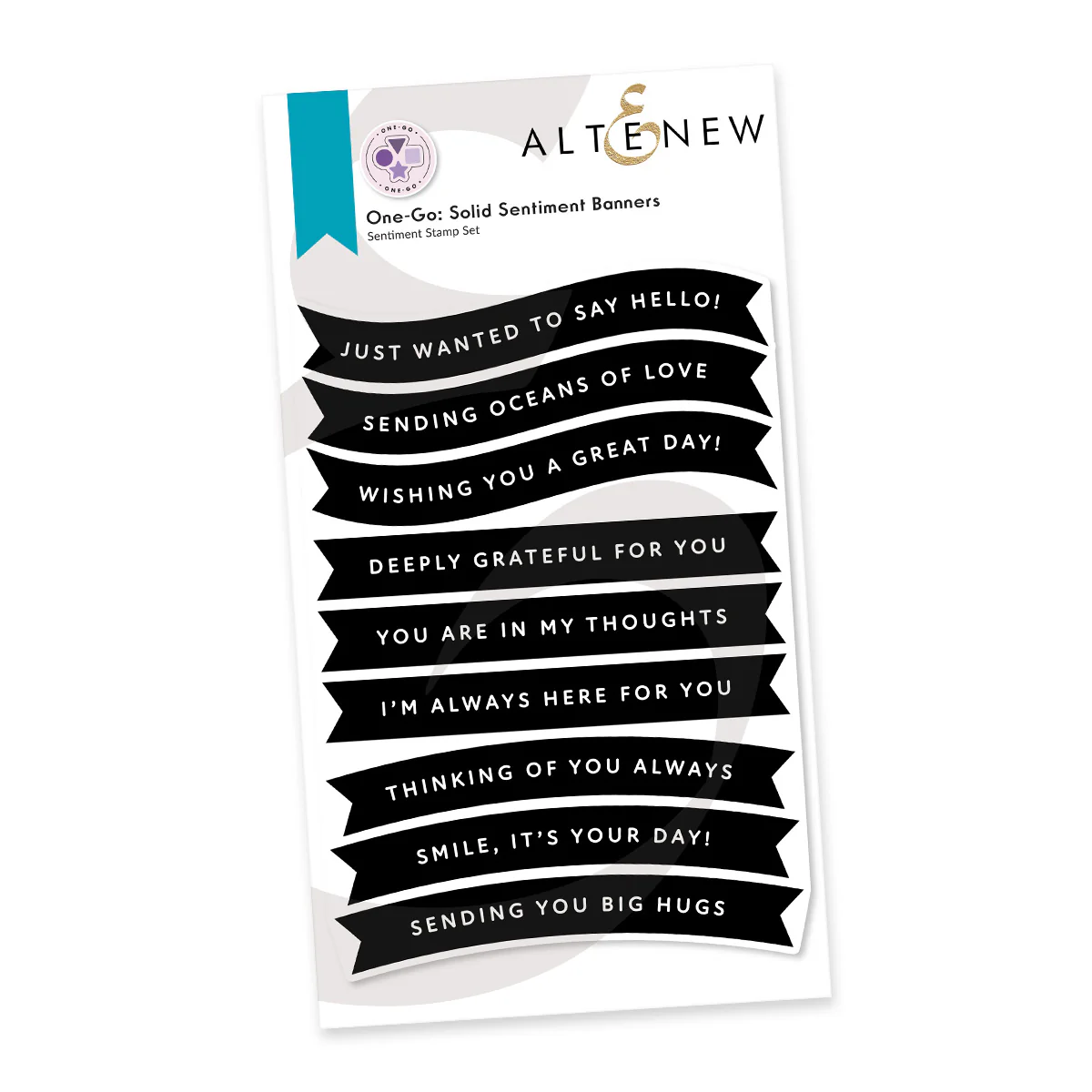 **NEW* - Altenew - One-Go: Solid Sentiment Banners - Stamp Set