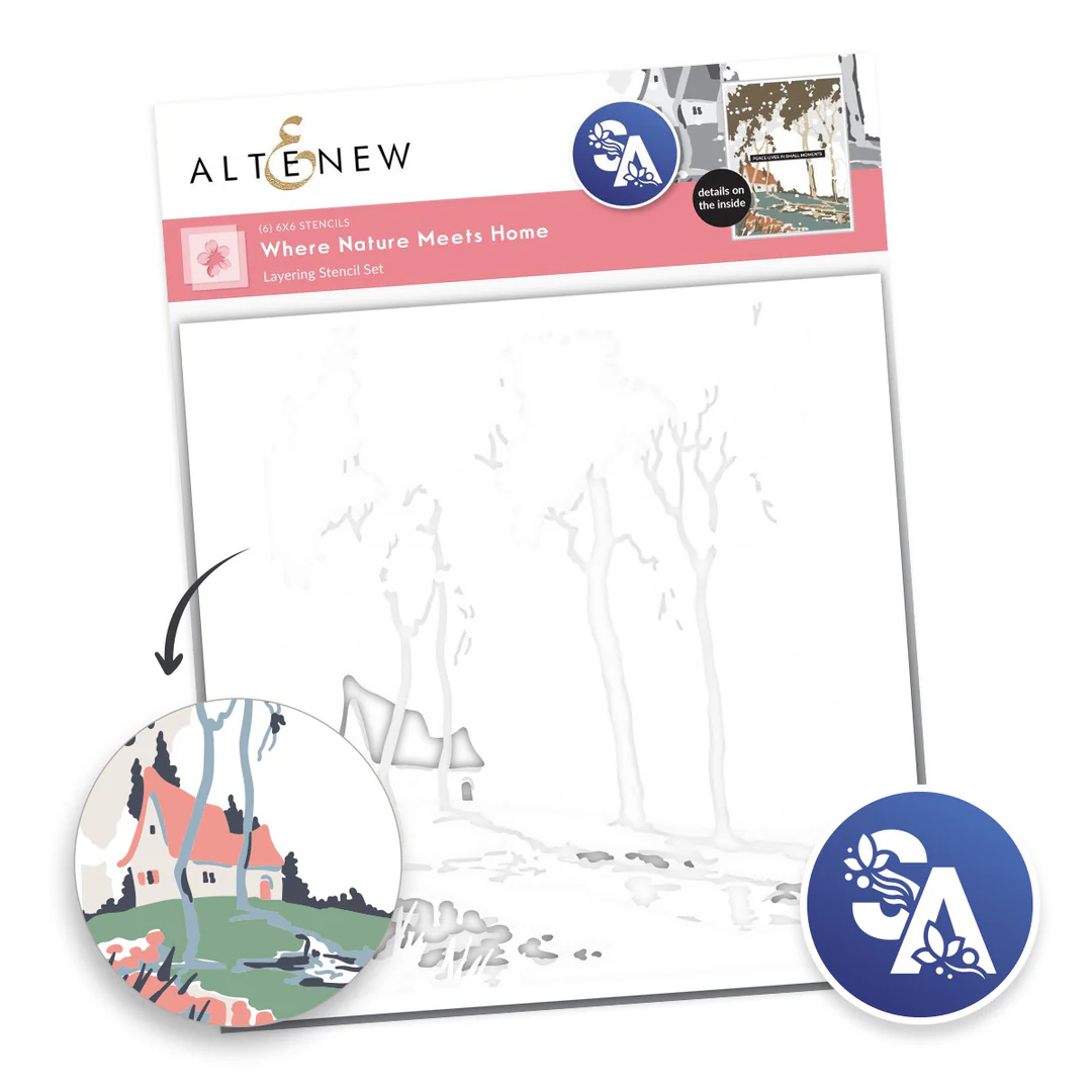 *NEW* - Altenew - Stencil Art: Where Nature Meets Home Layering Stencil Set (6 in 1)