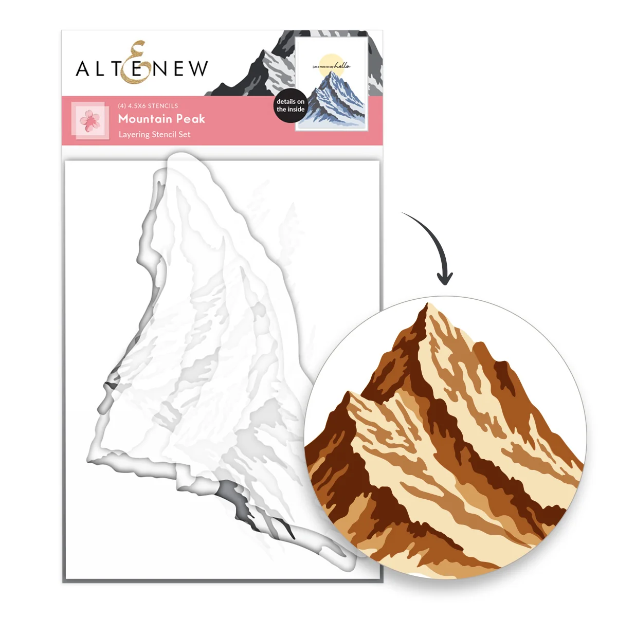 **NEW* - Altenew - Mountain Peak Layering Stencil Set (4 in 1)