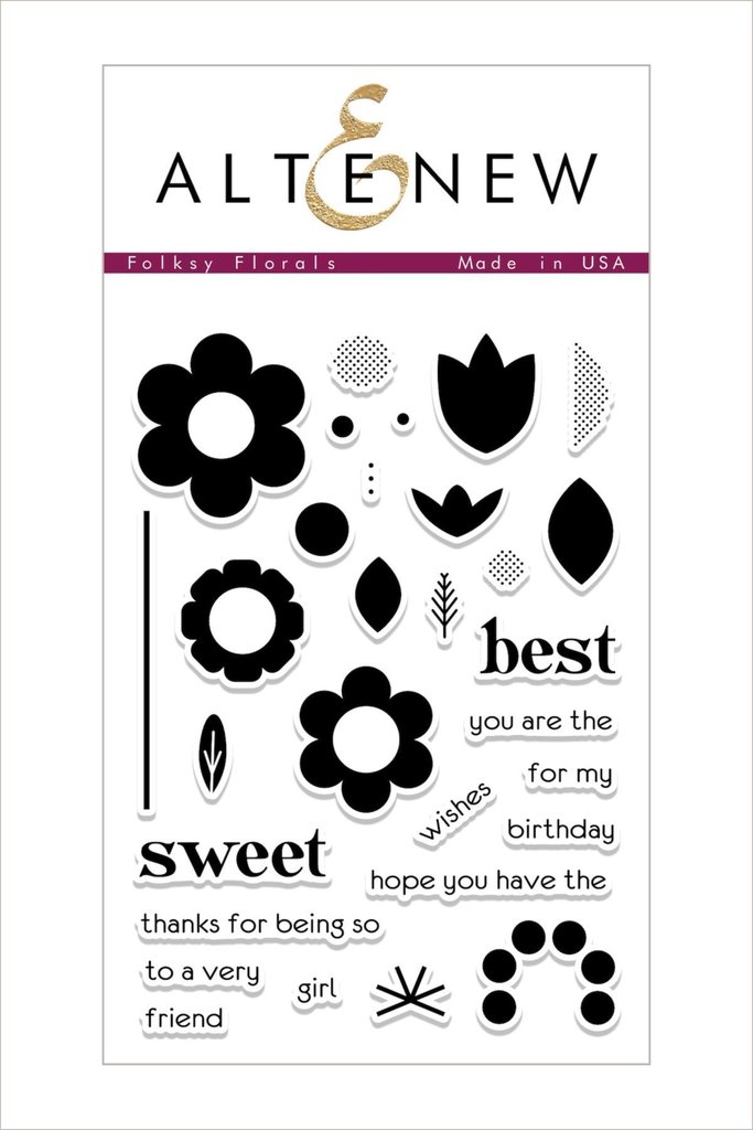 Altenew - Folksy Florals Stamp Set