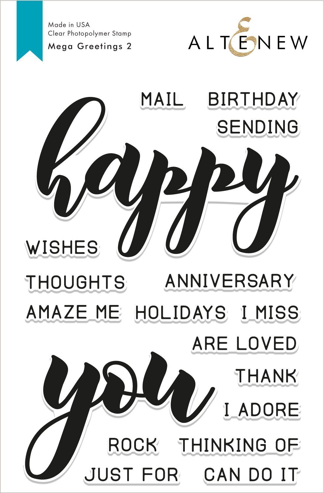 Altenew - Mega Greetings 2 Stamp Set