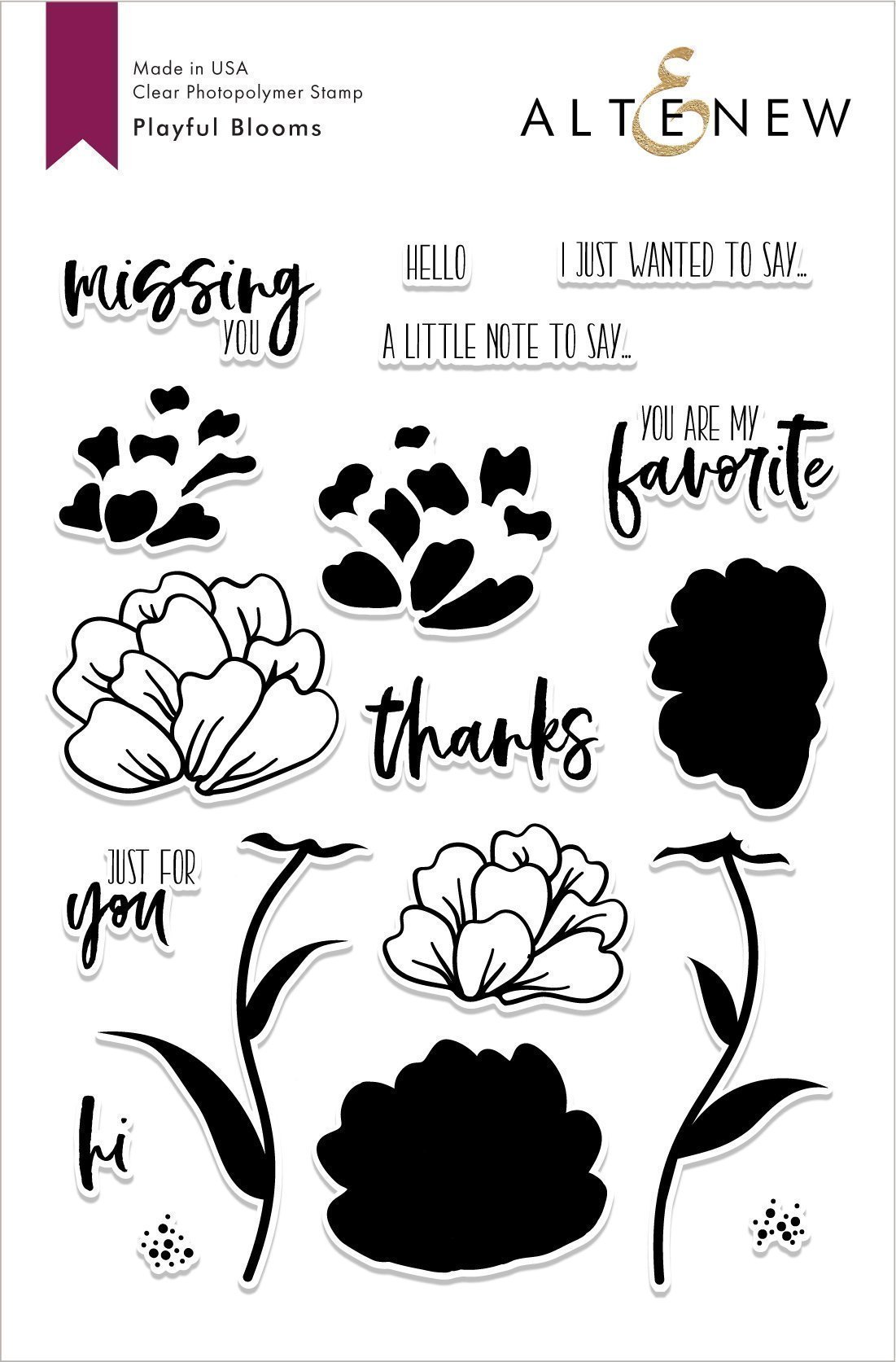 Altenew - Playful Blooms Stamp Set