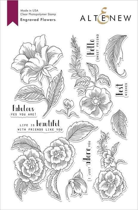 Altenew - Engraved Flowers  stamp