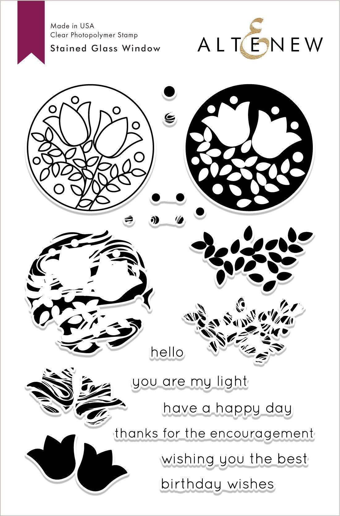 Altenew - Stained Glass Window Stamp Set