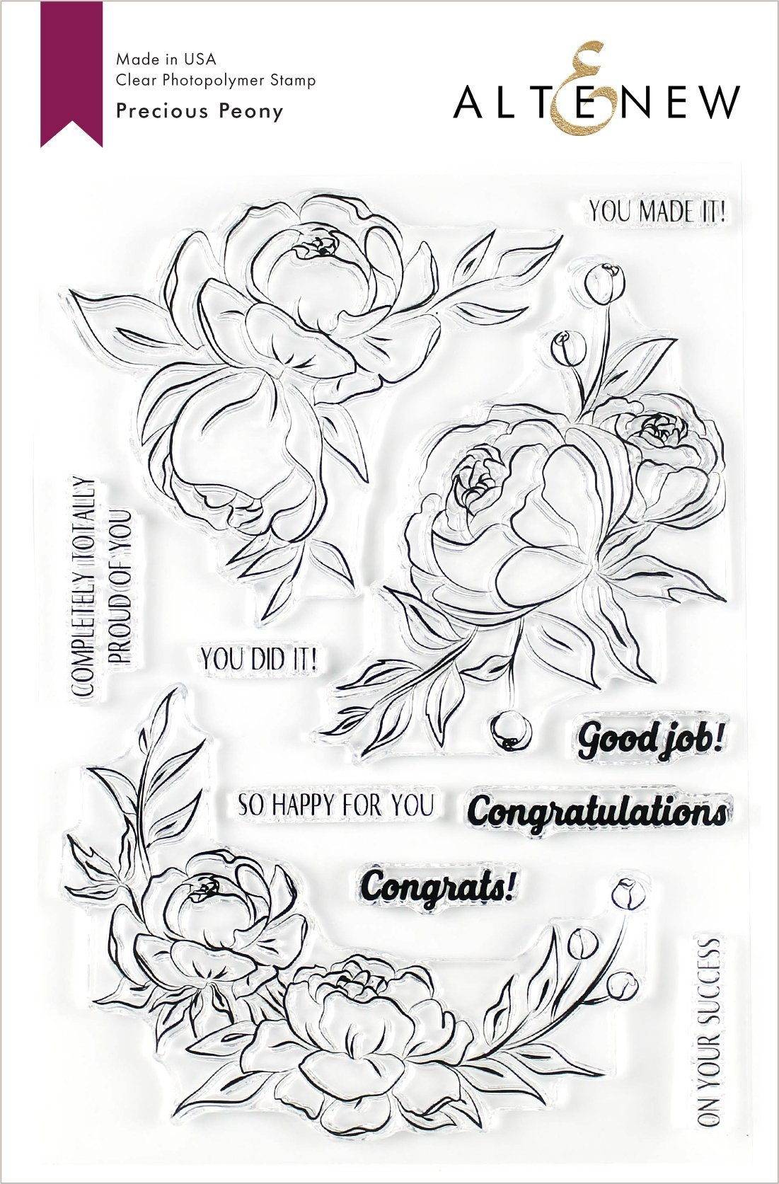 Altenew - Precious Peony Stamp Set